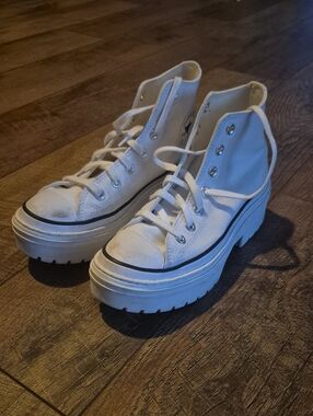 Converse White Chunky Platform High-Top Sneakers